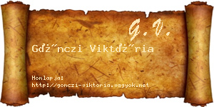 Gönczi Viktória névjegykártya